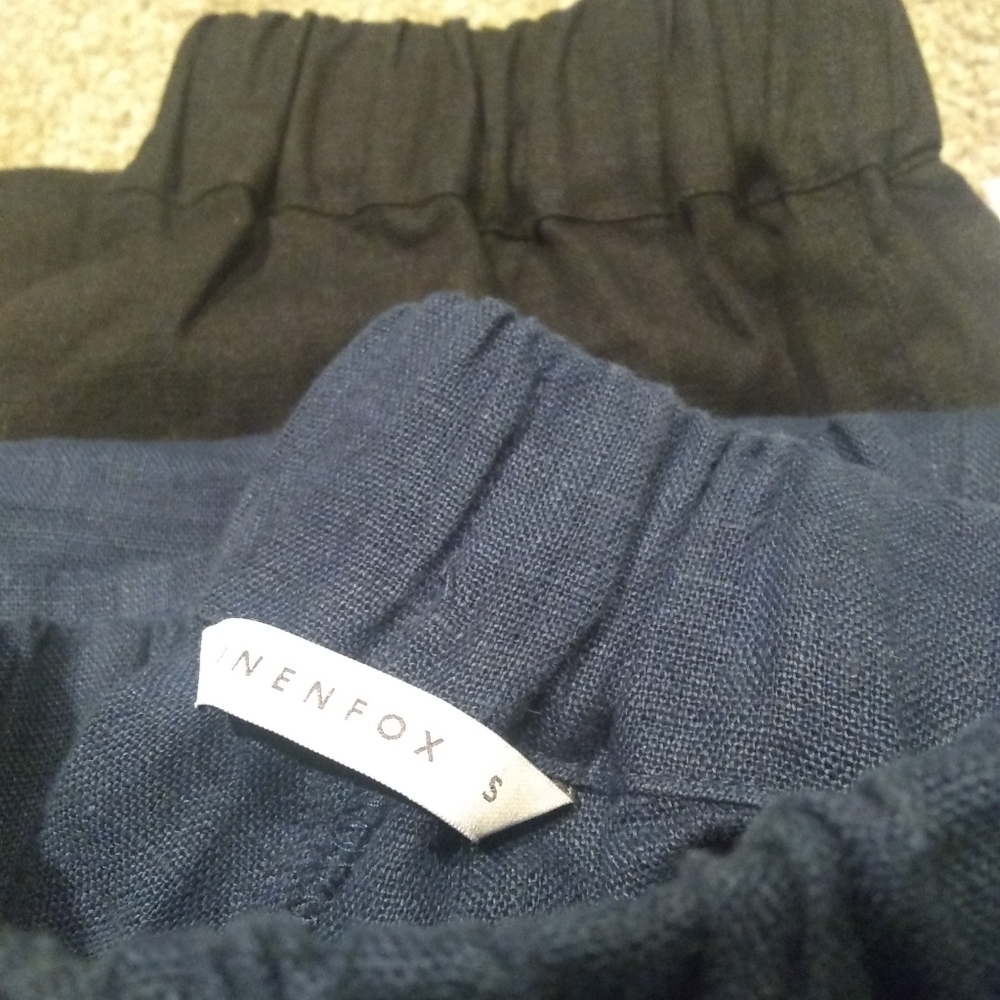 Navy Linenfox Nova trousers size small